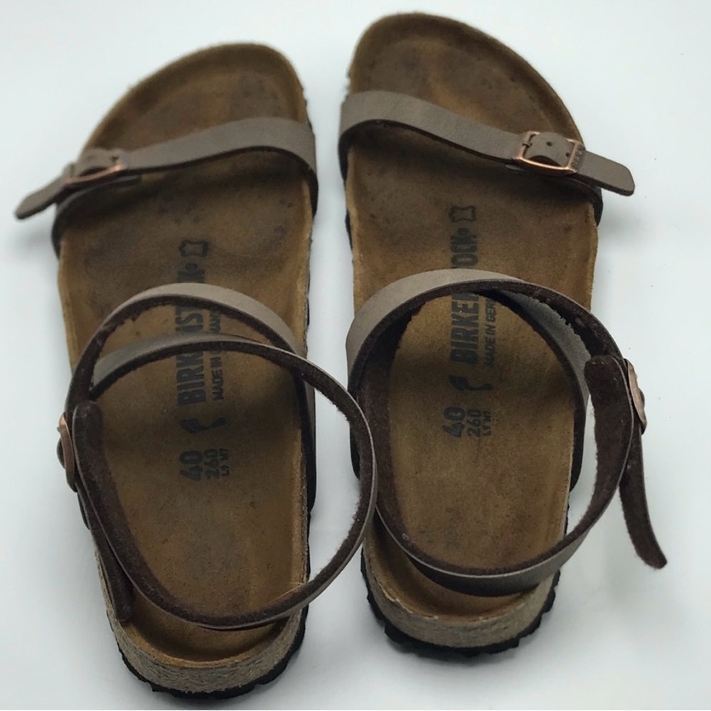Birkenstock Womens Size 9 EU 40 Daloa Brown Ankle Strap Sandals